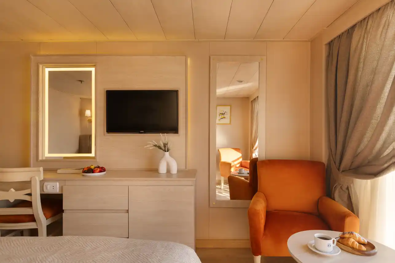Cabin aboard the MS Nile Crown III Nile Cruise Nile cruise